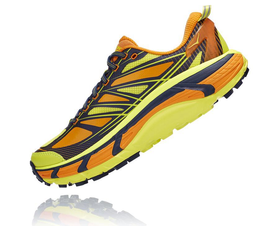 Hoka One One トレイルシューズ メンズ ライトゴールド/ピンク - Mafate Speed 2 - UC4965370